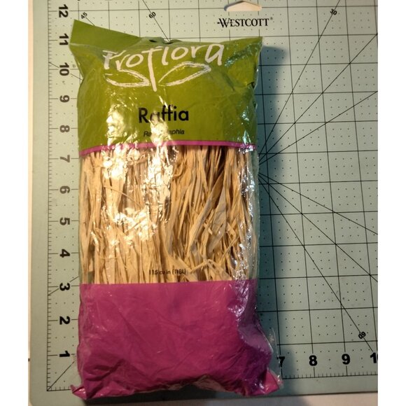 Proflora Natural Raffia Ribbon Strands Craft Floral - Picture 3 of 8